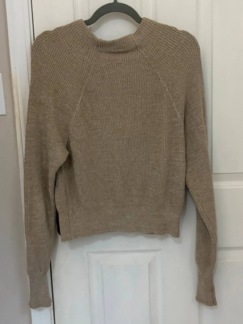 Free People Too Good Heathered Beige Knit Pullover Sweater